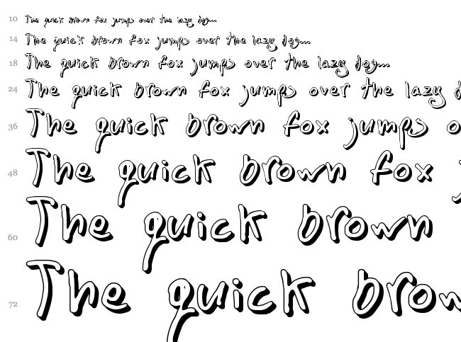 BN FontBoy font waterfall